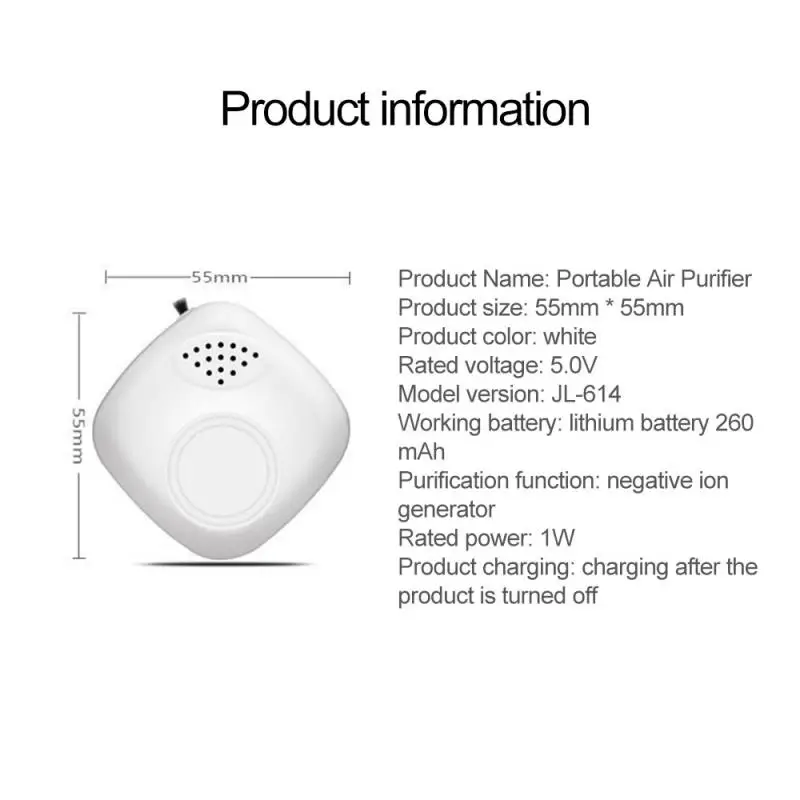 

Hot Sale Portable Air Purifier Car Home Dual Purpose Air Purifier Anion Car Purifier