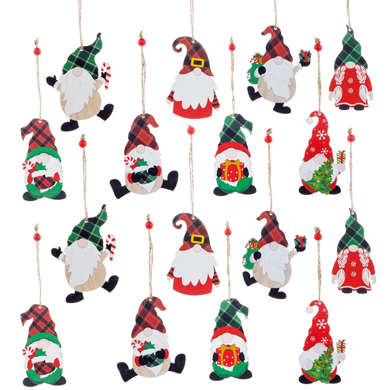 

16 шт., деревянные поделки для украшения ёлки