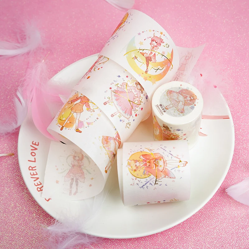 Золотая фольга Kpop васи лента персонажи Сладкая девушка любит сахар пуля