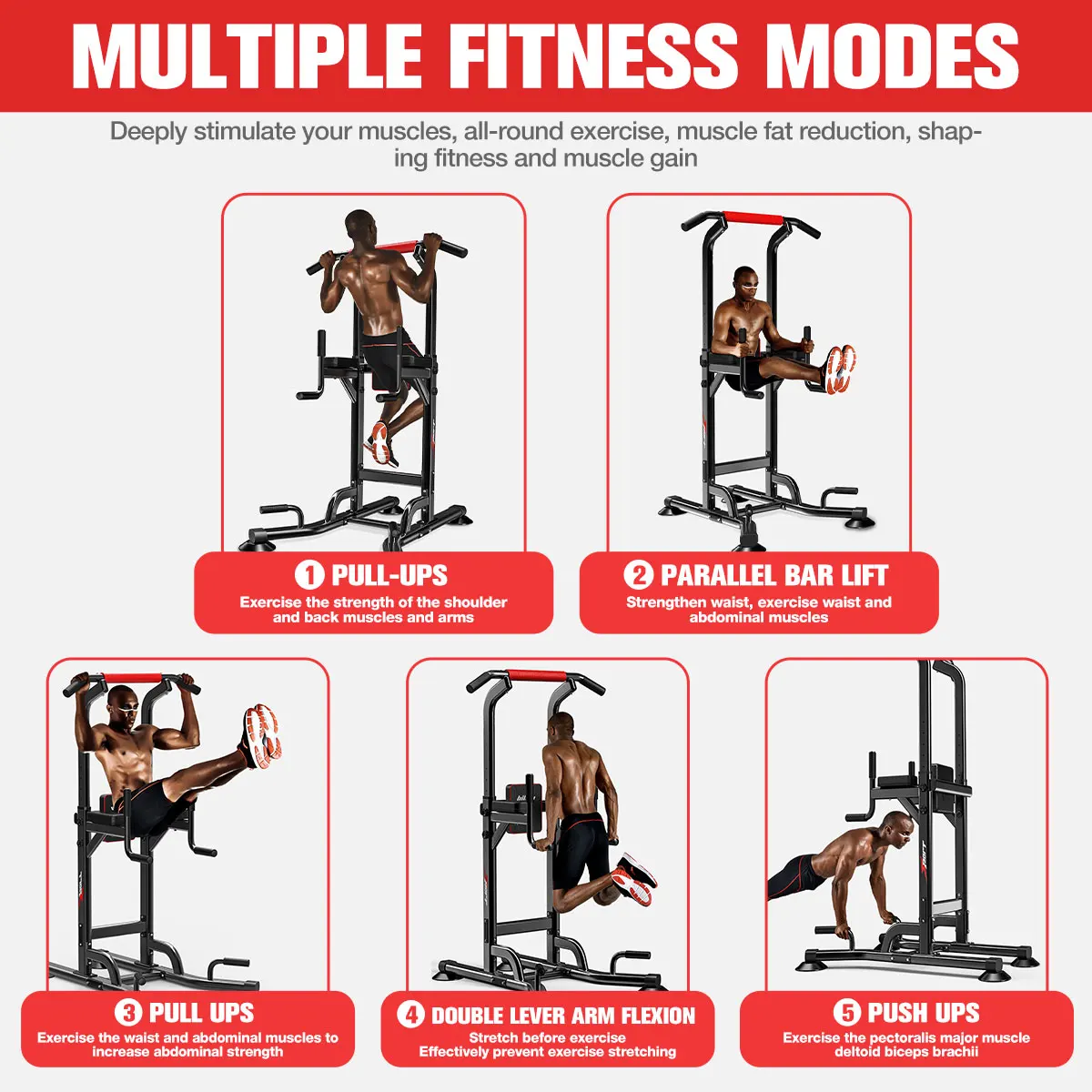 

Home Gym Multifuncional Pull Up Bar Power Tower Equipment Abdominal Muscle Trainer Workout Indoor Fitness Equip Sport