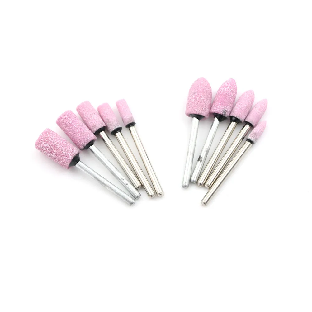 

10PC Grinding Stone Wheel Head Abrasive Mounted Stone Cylindrical For Dremel 3000 4000 Rotary Tools