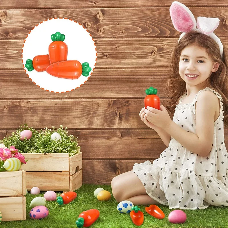 12 шт. в упаковке Пластик морковь контейнеры для сюрприз пасхальные игрушки