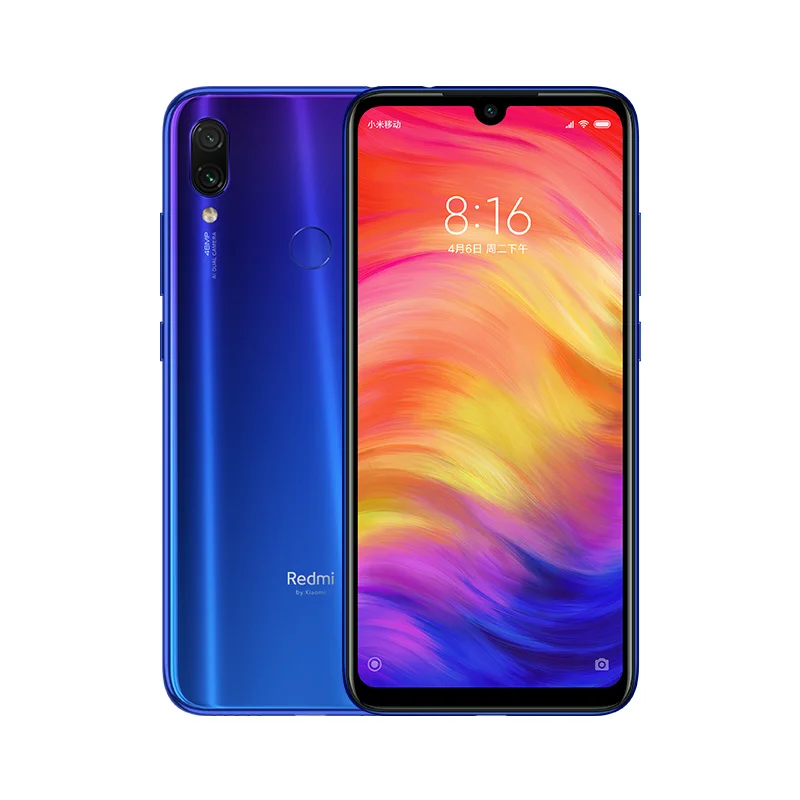 Мобильный телефон Xiaomi Redmi Note 7 с глобальной прошивкой, 6 ГБ, 64 ГБ, Snapdragon 660, 4000 мА/ч, 48мп, камера заднего вида, 6,3 дюйма, 19,5: 9, полный экран - Цвет: blue