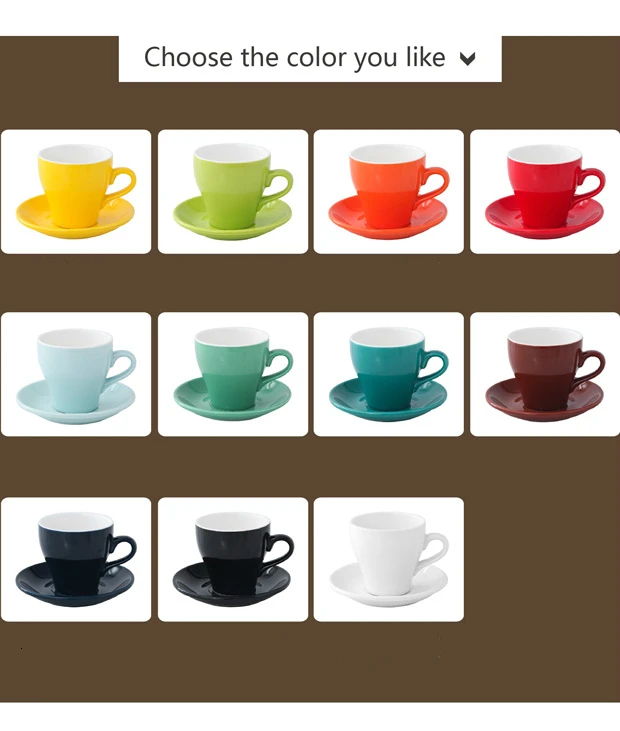 350cc цвет Макарон латте искусство кофейная чашка и блюдце наборы Demitasse Tasse кафе Xicara капучино кофейная кружка Koffie Kopjes чашка