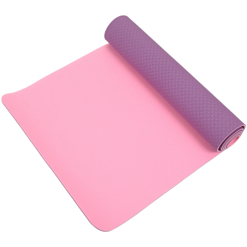 

6Mm Tpe Two-Color Non-Slip Yoga Mat Sports Mat 183x61Cm Gym Home Fitness Tasteless Mat