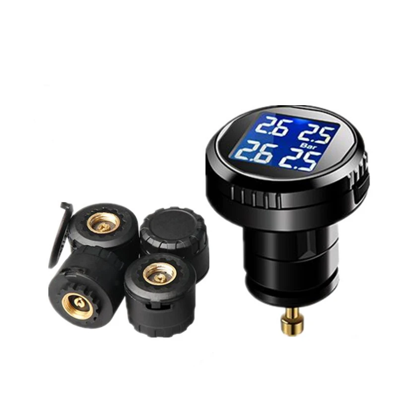 Умный автомобиль TPMS система контроля давления в шинах светодиодный