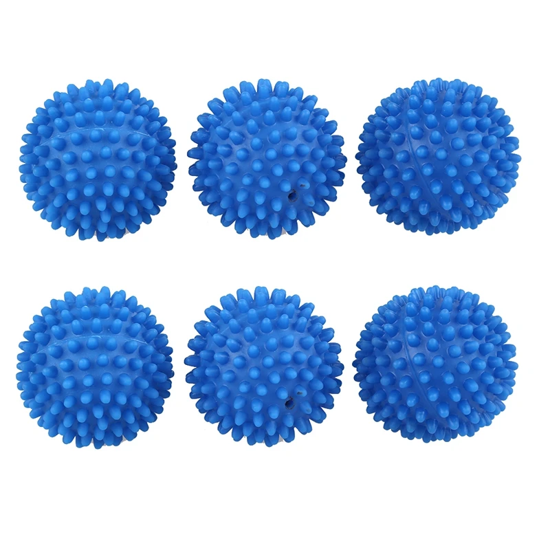 

6 x Blue Reusable Dryer Balls Fabric Softener Ball