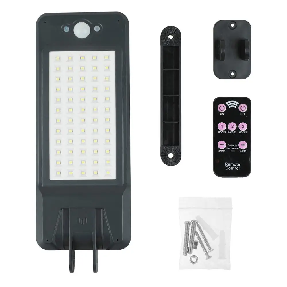 900LM PIR 60 Led солнечный светильник на открытом воздухе Водонепроницаемый и уличный