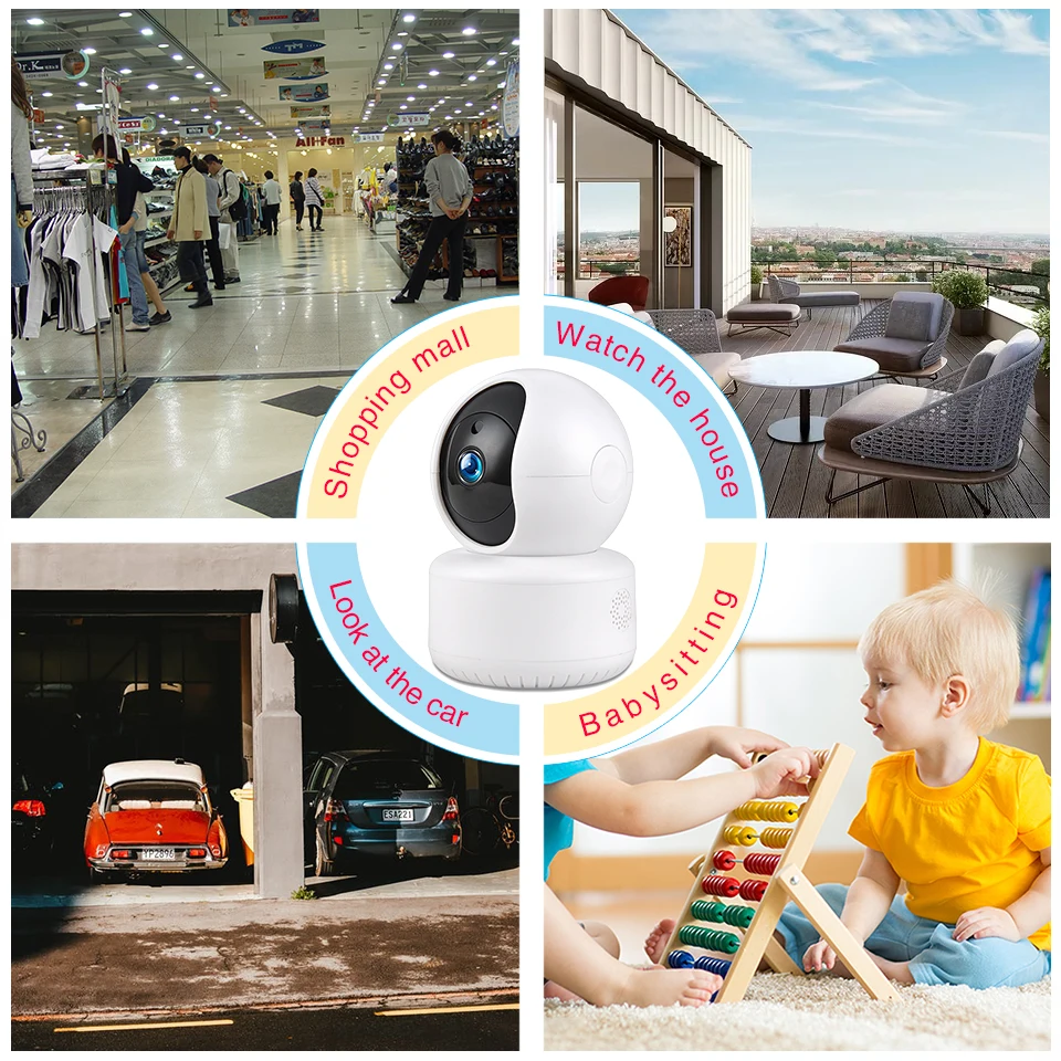 3MP Беспроводная ip камера Wifi CCTV автоматическое отслеживание Домашняя