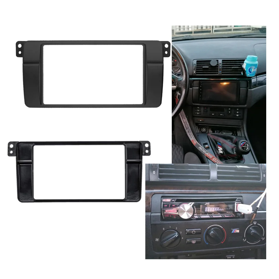 2 дин AccessoriesStereo Радио панель Рама пластины панели аудио рамки для BMW 3 серии E46 1998
