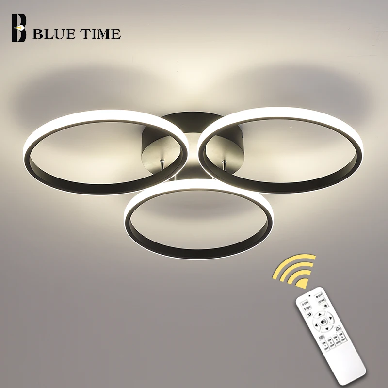 Современный светодиодный потолочный светильник 3 кольца для спальни гостиной