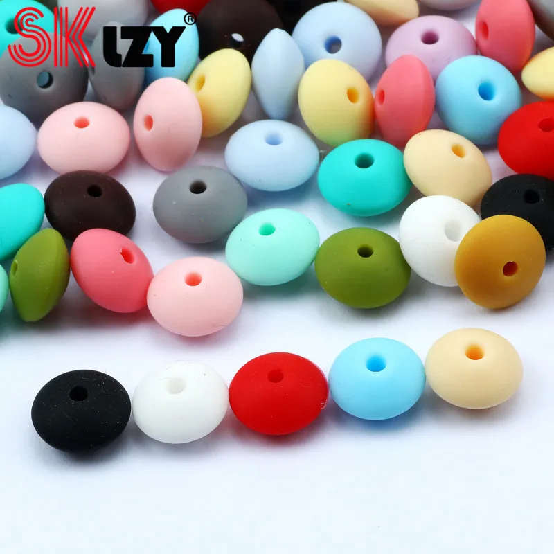 

Silicone Beads Safety Spacer Beads Wholesale For DIY Handmade Baby Pacifier Clip Fashion Jewelry Gift Making Accessories 12X6MM