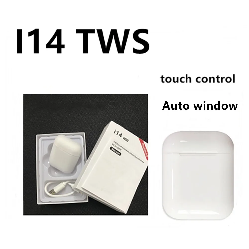 Оригинальные беспроводные наушники i14 TWS Bluetooth 5 0 heavy 3D Auto window sound touch control pk i10 i11 i12 i13
