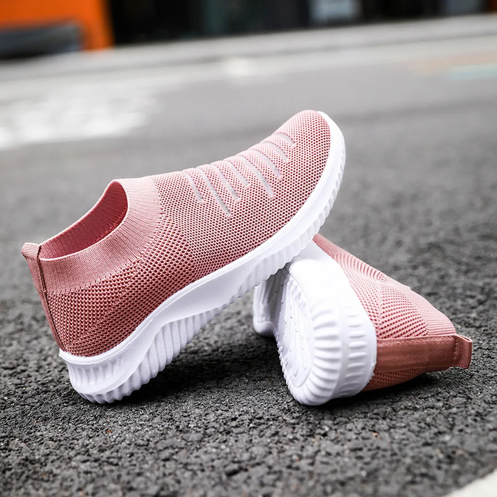 Женские кроссовки ulcanized повседневные теннисные туфли без застежек сетчатые