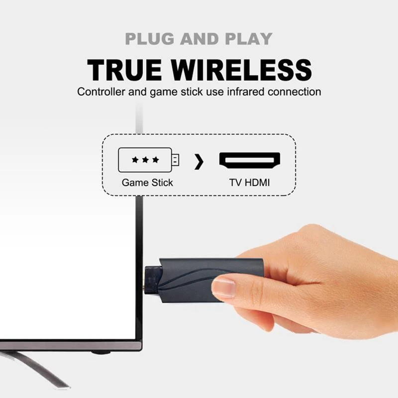 HD Video Game Console Built in 628 Classic Games Mini Retro Wireless Controller HDMI Output Dual Players | Электроника