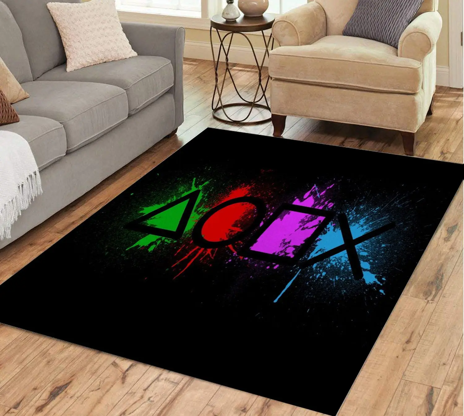 New Game Button Series Personalized Art Floor Mat Door Small Carpet Non-slip Sheet Living Room Home Decoration | Дом и сад