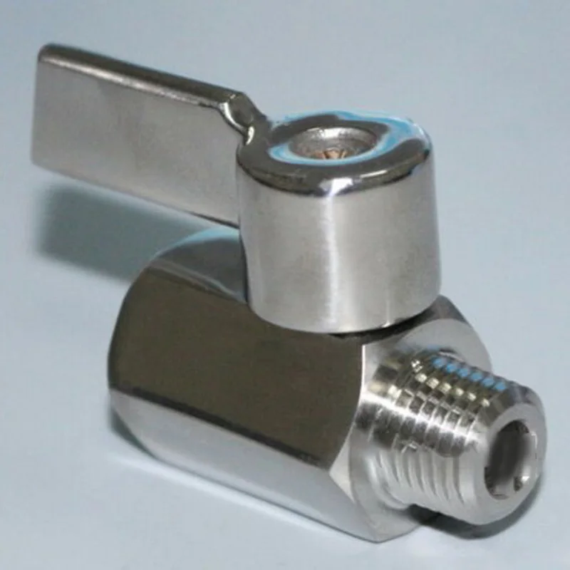 Мини шаровой клапан 1/4 &quot304 из нержавеющей стали NPT Женский X мужской 90 вращение