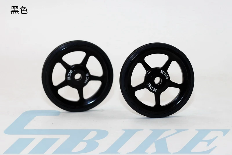 1 пара супер легкий easywheel для Brompton черный/серебристый/золотой с титановыми кляксами