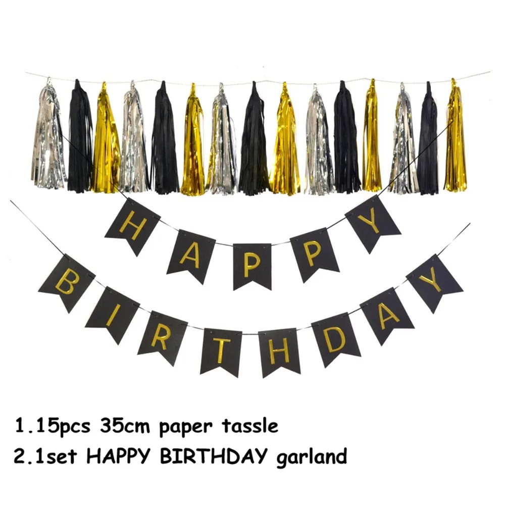 С Днем Рождения Декорации на свадьбу вечеринку украшения Письмо Бумага с витым