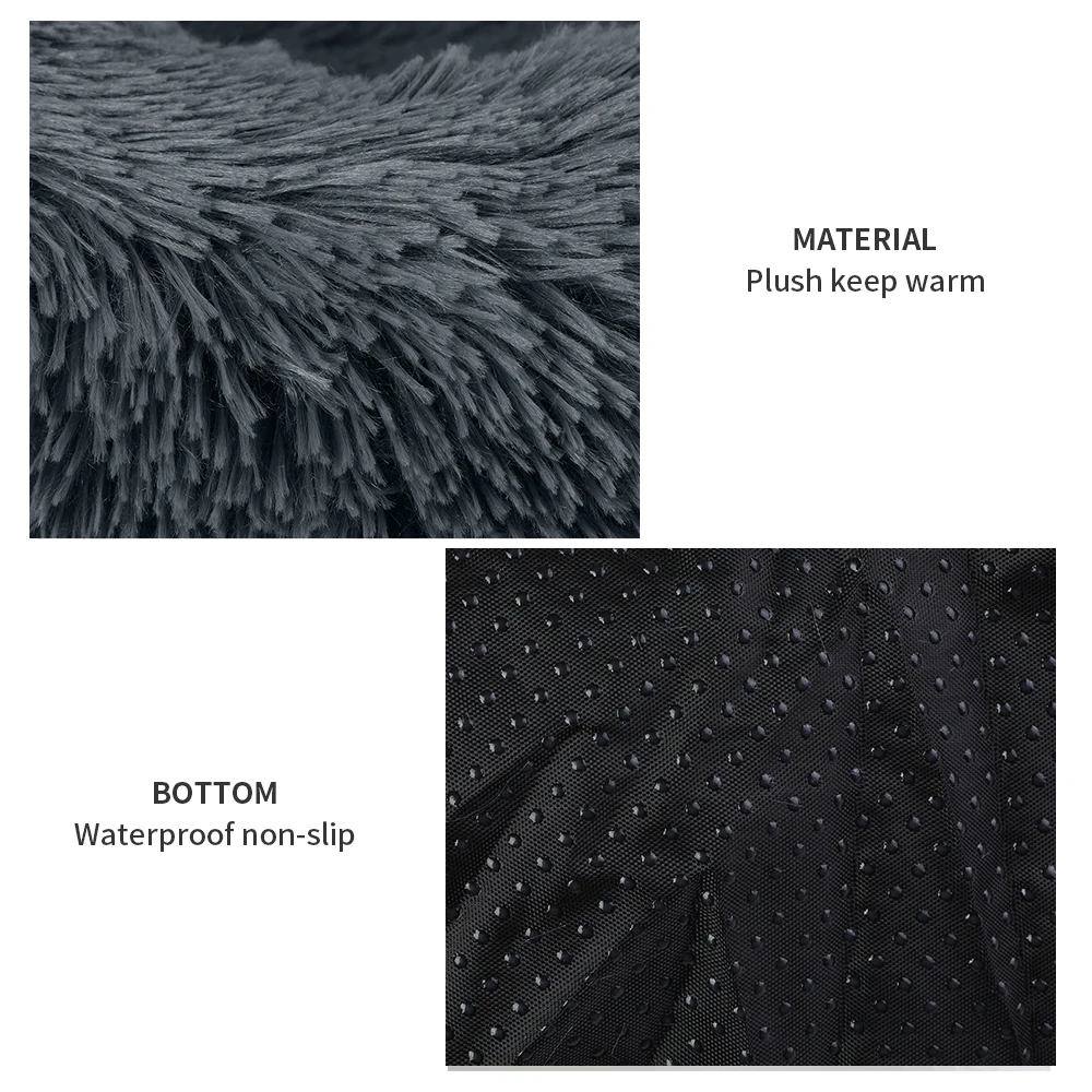 120 см Удобная длинная плюшевая ортопедическая кровать для собаки пончик