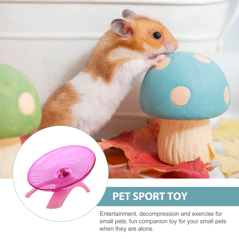 

2pcs Creative Mute Hamster Exercise Wheel Hamster Running Fun Pet Plaything