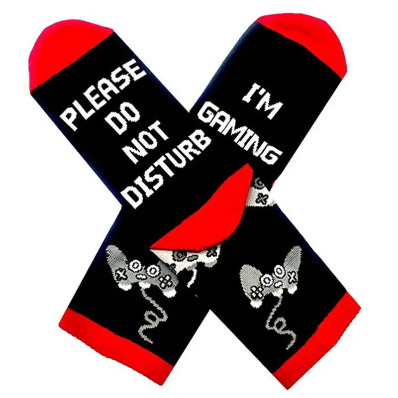 

Men Women Novelty Socks "I'm Gaming, Don't Disturb." Print Socks Funny Stockings