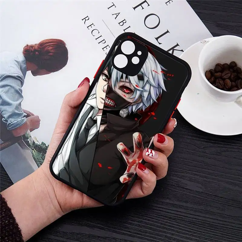 

Tokyo Ghouls japanese Anime Phone Case matte transparent For iphone 7 8 11 12 plus mini x xs xr pro max cover
