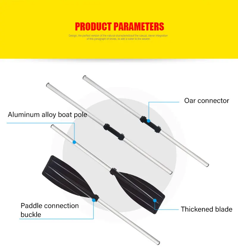 

1 Pair Aluminum Alloy Oar Paddles Removable Portable Oars Rafting Fishing Inflatable Boat Accessories Water Sports Tools