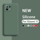 Ультралегкий чехол Mi 11 Mi11 про чехлы жидкий силиконовый Мягкий противоударный защитный чехол корпус обложка для камеры сяоми ми 11 Mi11 Pro ультра лайт 11Lite
