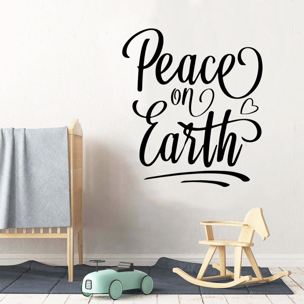 Виниловые наклейки на стену Diy peace on earth домашний декор Стикеры для домашнего