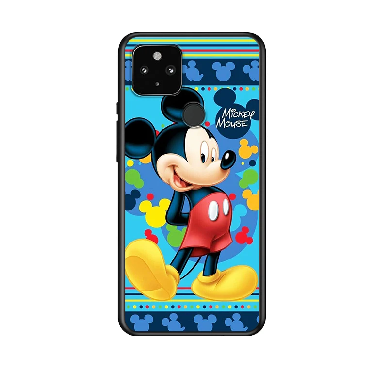 

Cute Mickey Disney Mouse Shockproof Cover for Google Pixel 5 4 5A 4A XL 5G Black Phone Case Shell Soft Fundas Coque Capa
