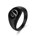 Кольцо женское, 13 мм, с инициалами, из нержавеющей стали A-Z, с надписью заготовка для подвески с гравировкой имени, массивное, свадебное, HR452