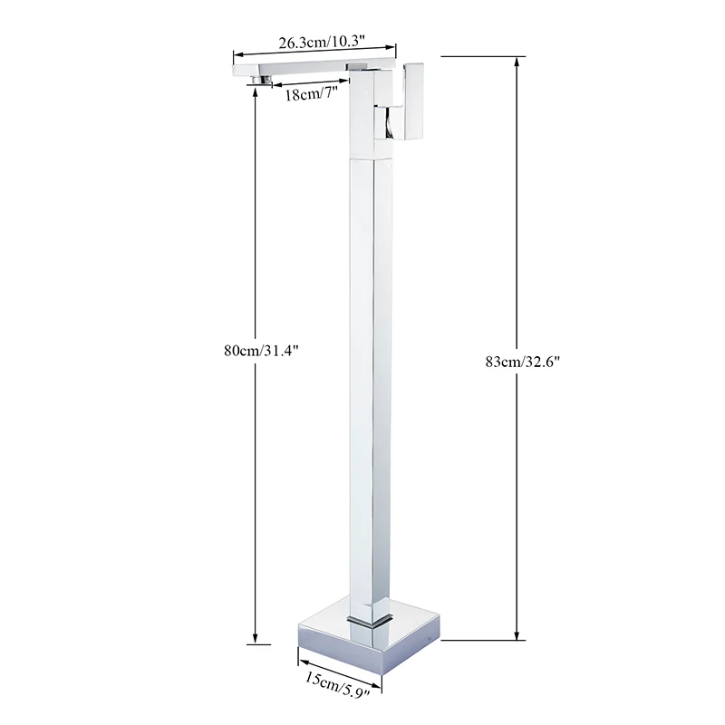 Автономный смеситель для ванны с одной ручкой вращение на 360 градусов ручным
