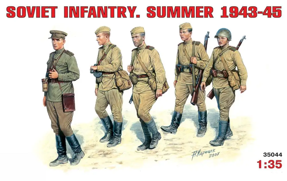 

1/35 World War II Soviet infantry summer 1943-45 35044 assembly model