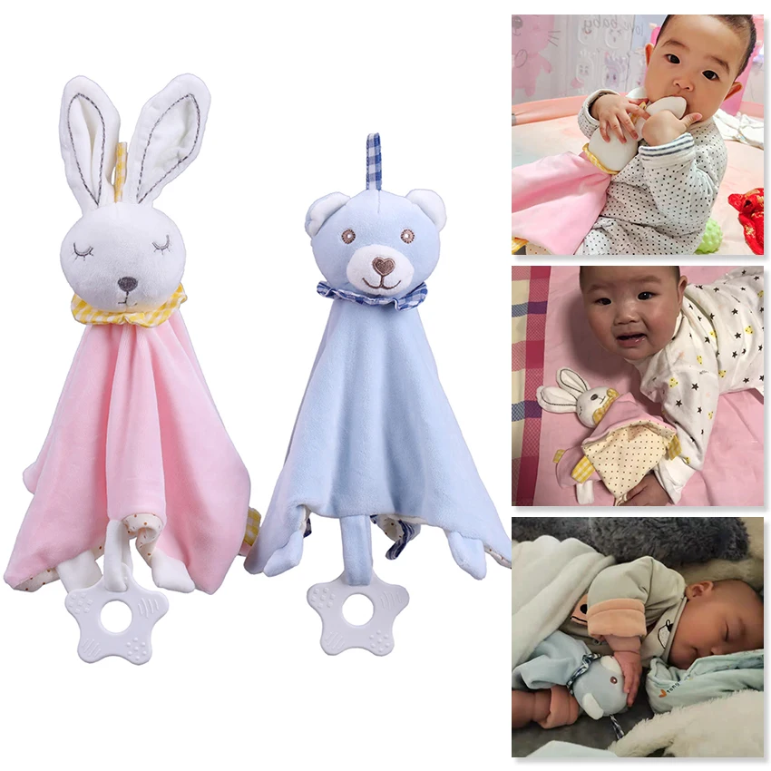 

1PC Baby Toys Soft Appease Towel Stuffed Animals Baby Comforter Toy Bunny Baby Plush Toys Sleeping Toys For Babies