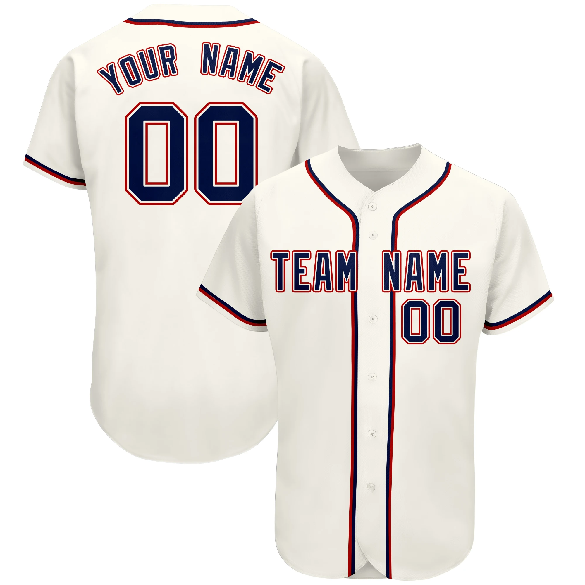 

Custom Baseball Jersey Stitch Team Name/Number Breathable Dry-comfort Sportswear Outdoors,Indoors for Men/Women/Youth Big size