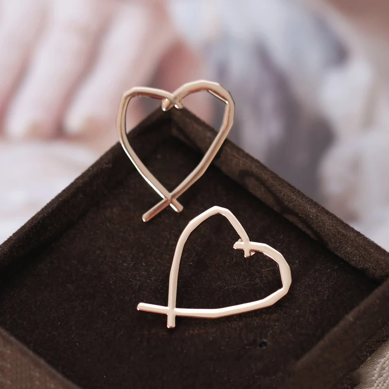 Мужская металлическая заколка в форме сердца Золотая брошка на лацканы для