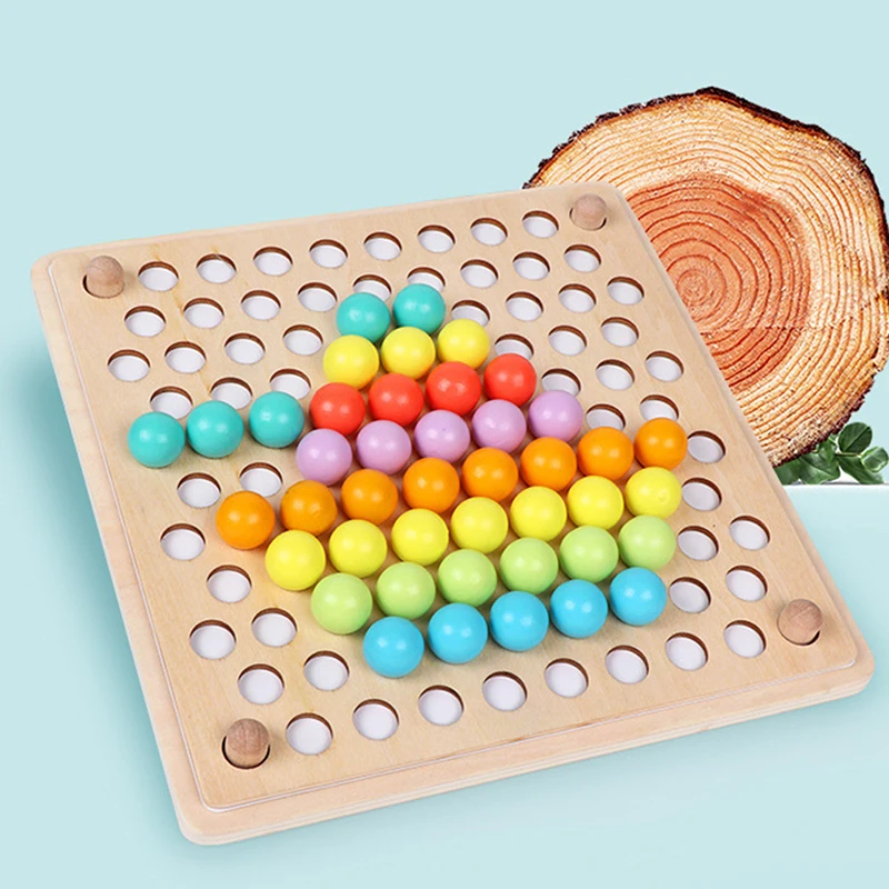 

Beads Game Montessori Early Childhood Children Wooden Clip Ball Puzzle Parent-child Interactive Toys For Children Gifts New