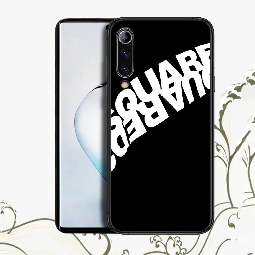 

Dsquared2 Brand DSQ2 Xiaomi Mi Note 10 A3 9T 10T 9 MAX 3 A2 8 9 pocox3 cc9 Lite Pro Ultra For Phone Case black Coque Soft Etui