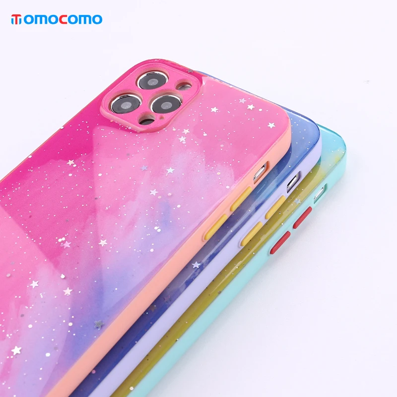 

Trendy Personality Creative Water Color Art Fashion Phone Case For iPhone 11 12 Pro Max Mini XS XR X 7 8 Epoxy Protective Cover