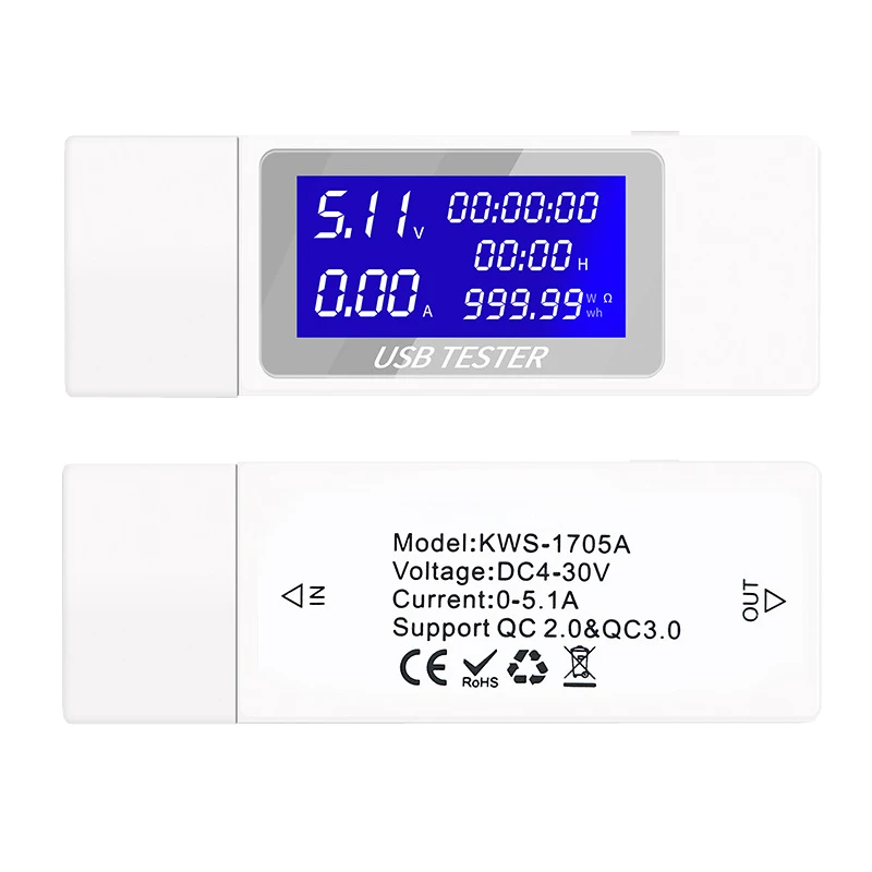 Вольтметр зарядное устройство аксессуар USB тестер амперметр измеритель