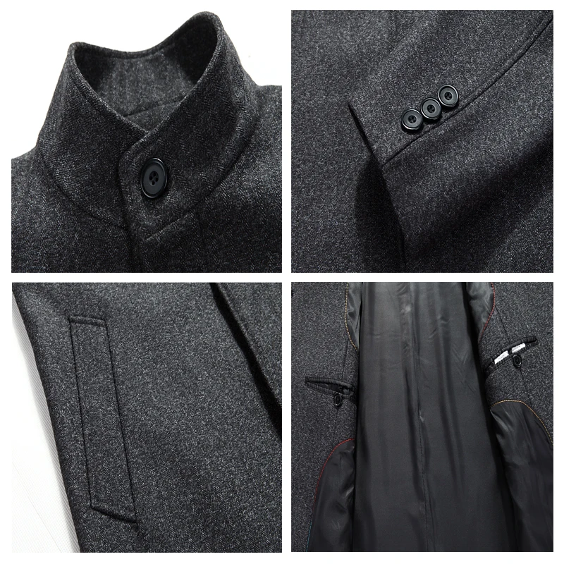 2021 Новинка Зимнее Шерстяное Пальто Длинное Шерстяная Куртка Шерсть Зима Осеннее