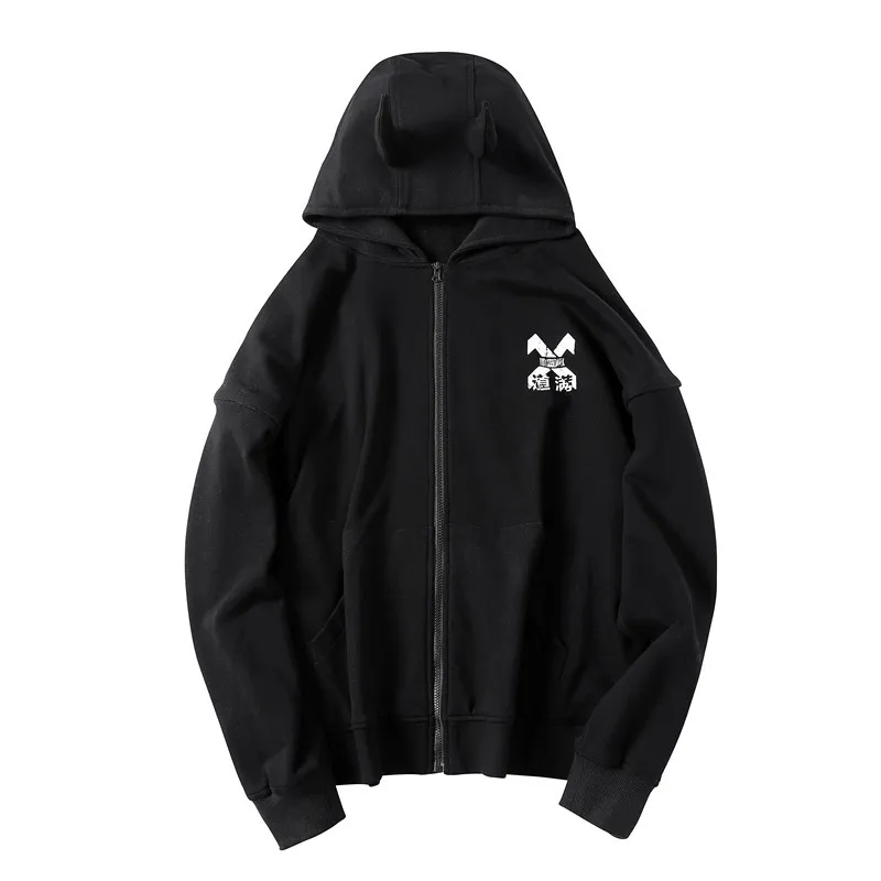 11 BYBB'S DARK Techwear Harajuku Hoodie Men 2021 Removable Sleeves Pullover Hip Hop Streetwear Hoodies Sweatshirts WB072