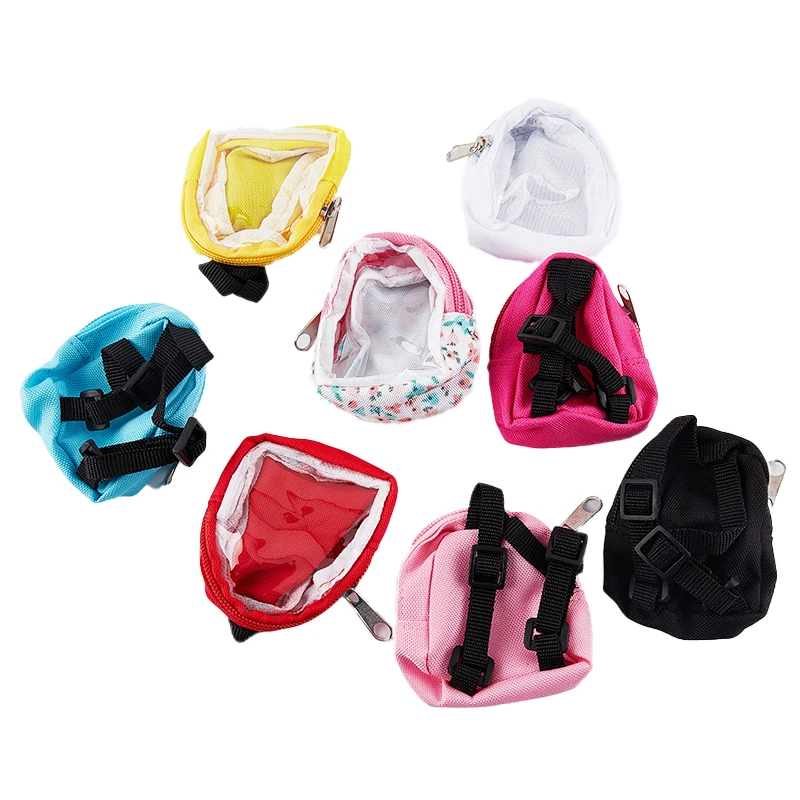

1PC Mini Doll Backpack Doll Bag Accessories Mini Solid Color Doll Backpack Toys Cute Children Gifts