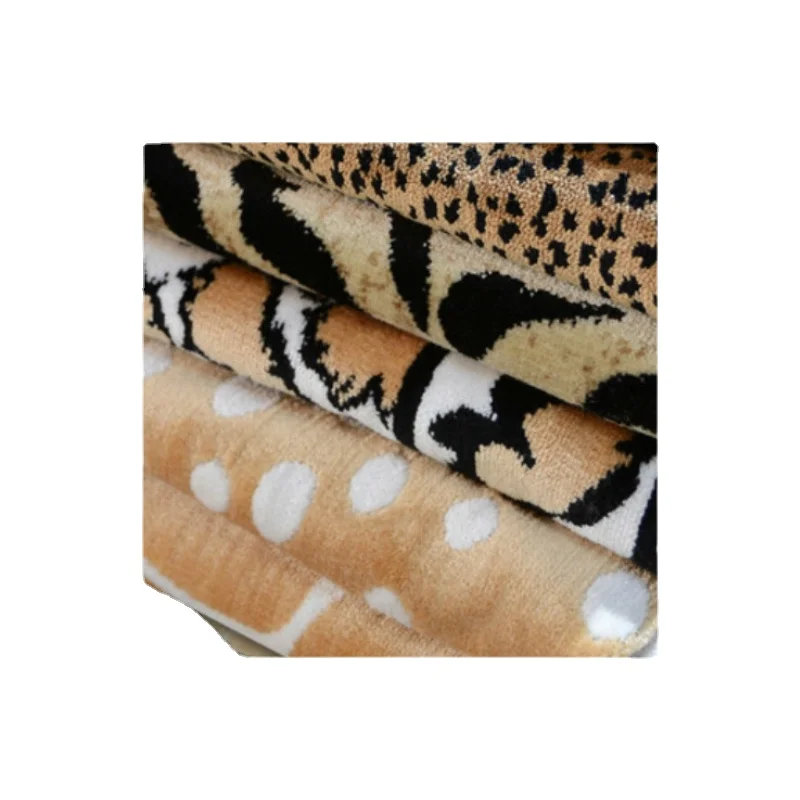 Ширина 150 см ботинки с леопардовым рисунком и бархатной ткани Утолщенной тканый