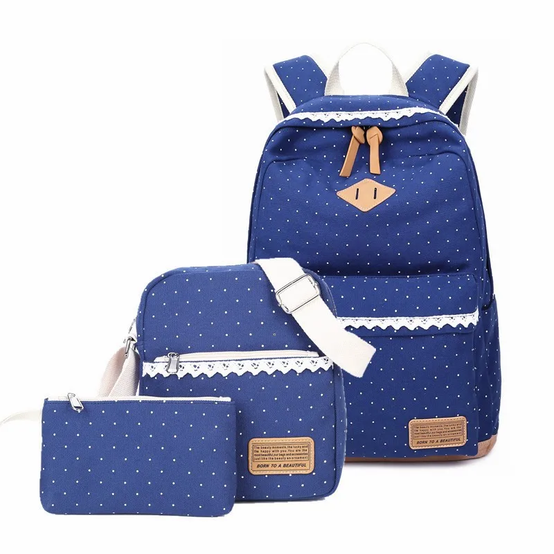 

MYT_0233 High Quality Backpack for Women Multi Pocket Travel Backpacks 3 Pcs/set Female School Bag for Teenage Girls Book Mochi