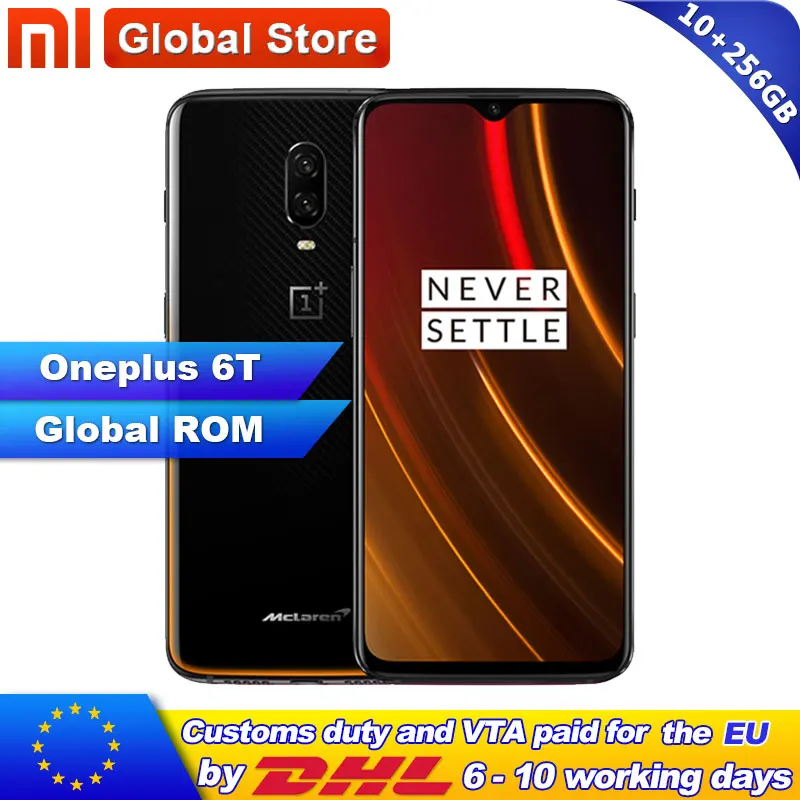 Глобальная Встроенная память оригинальный Oneplus 6 T Mclaren 10 Гб ОЗУ 256 ПЗУ мобильный