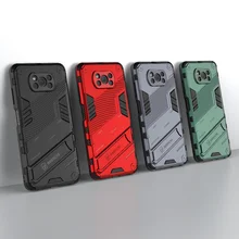 Shockproof Case For Xiaomi Poco X3 Cover For Poco X3 Punk Hard Fashion Kickstand Holder Back Cover For Poco X3 M3 F2 Pro Fundas