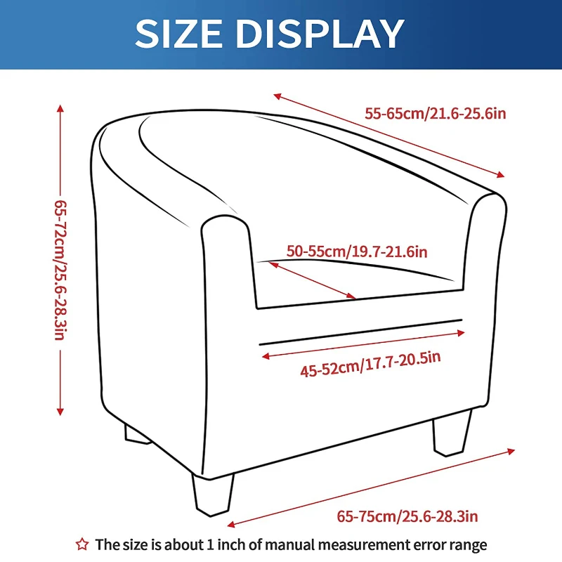 1Set Tub Chair Slipcovers Split Style Living Room Arc Small Sofa Covers With Cushion Cover Washable Furniture Protector | Дом и сад
