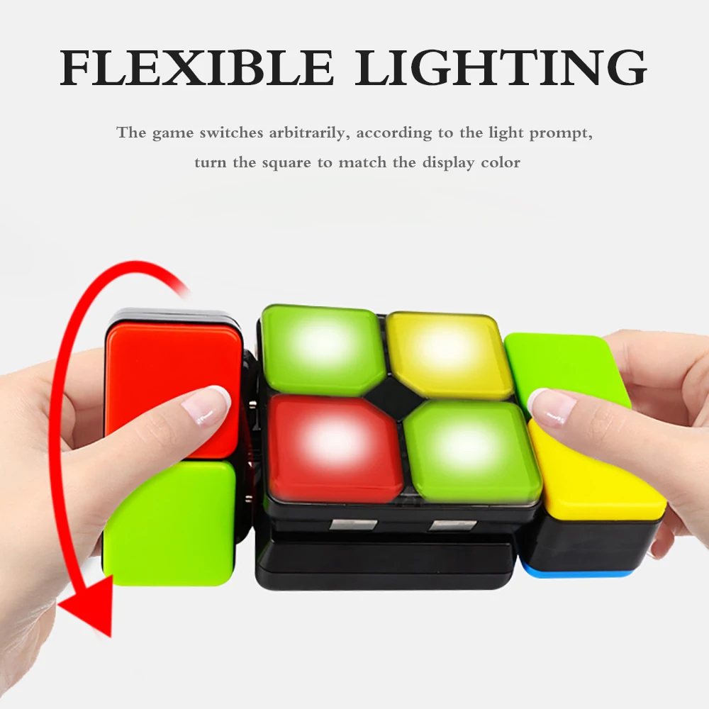 

Music Cube Electronic Toy Skew Cube Changeable Intelligent Puzzle With Led Light Anti Stress Cube Puzzle